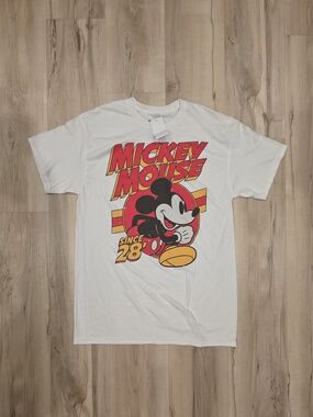 Disney White Mickey Mouse Retro Graphic Tee
